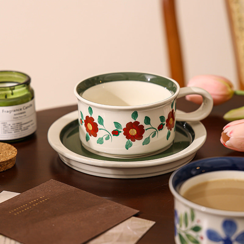 Vintage Blossom Cup & Saucer Set – 270ml