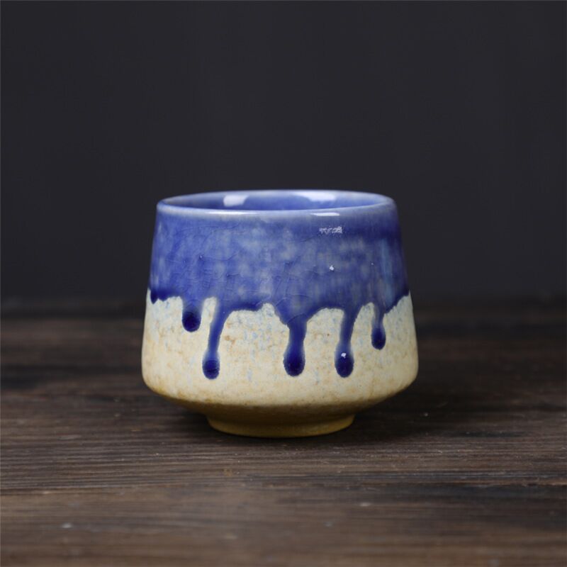 Ocean Drip Ceramic Teacup – 300ml