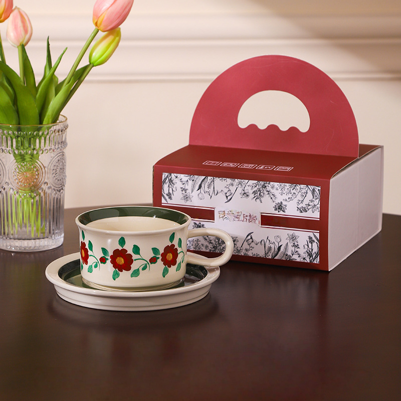 Vintage Blossom Cup & Saucer Set – 270ml