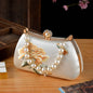 Elegant Peony & Butterfly Embroidered Silk Clutch | Handcrafted Chinese-Style Evening Bag