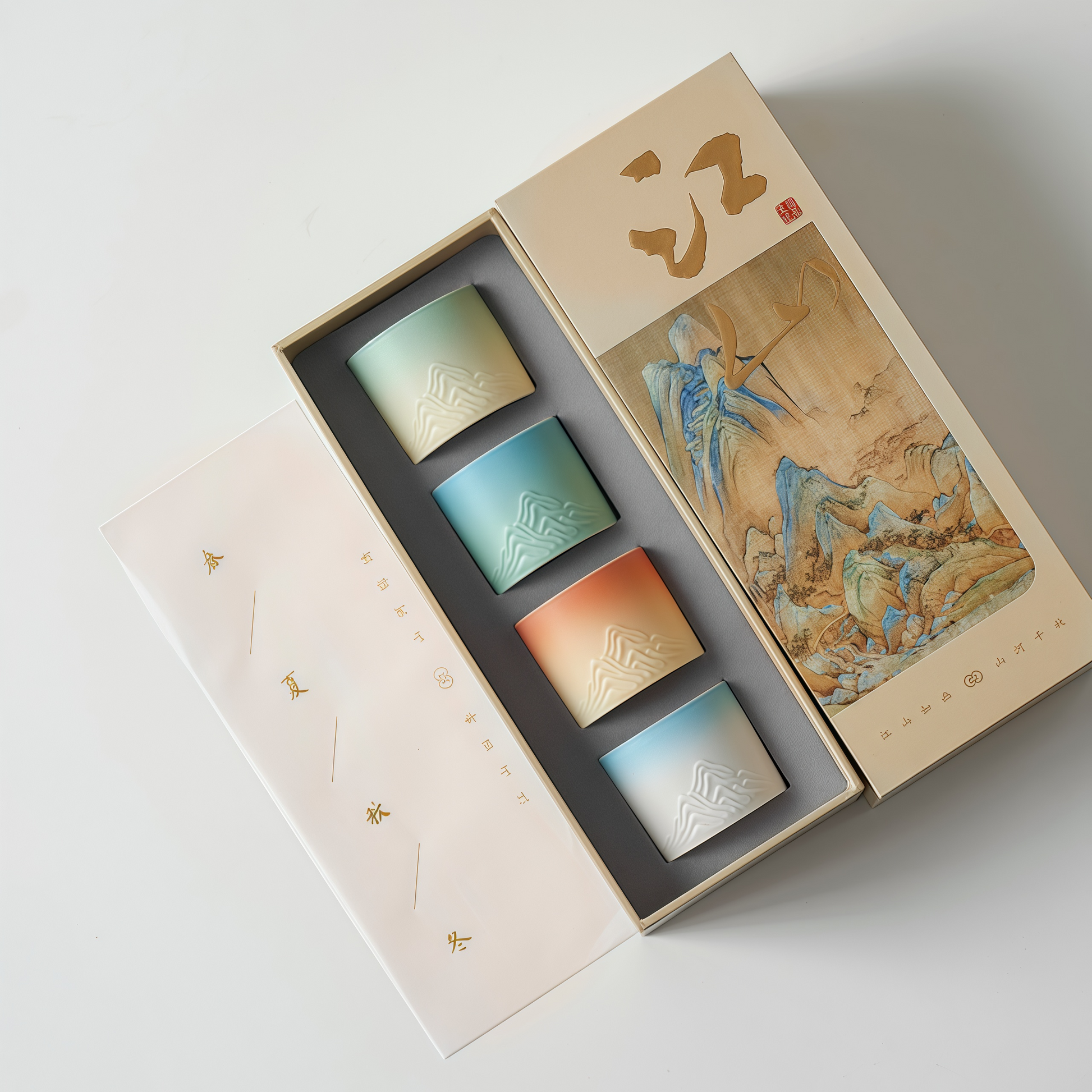 Four Seasons Jiangshan Tea Cup Set｜A Journey Through Nature and Time