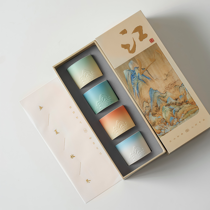 Four Seasons Jiangshan Tea Cup Set｜A Journey Through Nature and Time