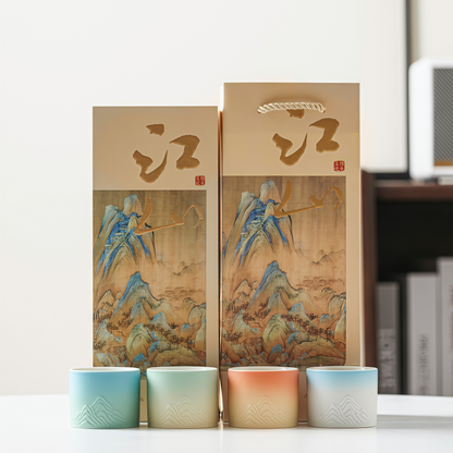 Four Seasons Jiangshan Tea Cup Set｜A Journey Through Nature and Time