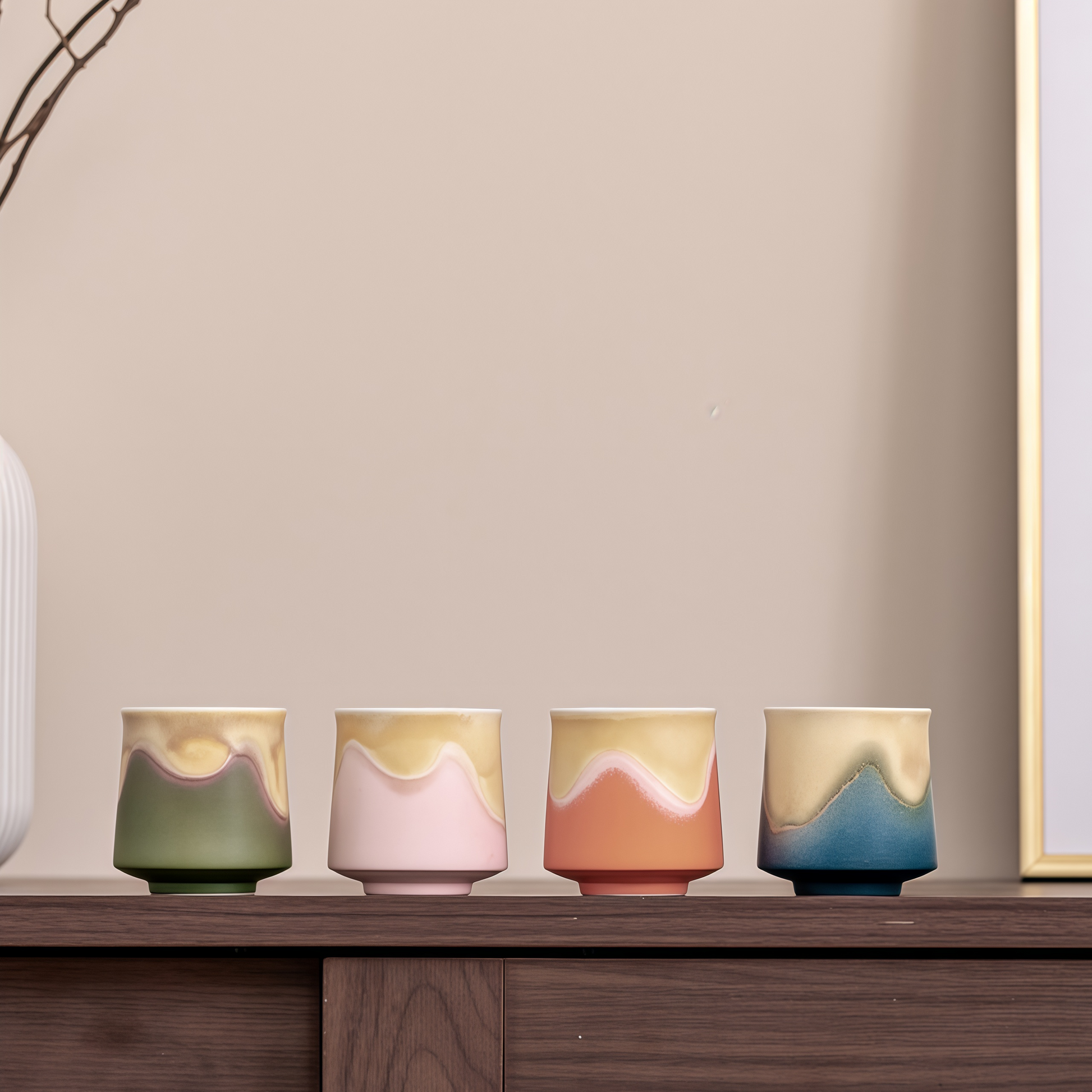 Jianshan Artisan Tasting Cup Set | Handcrafted Elegance Inspired by the Mountains