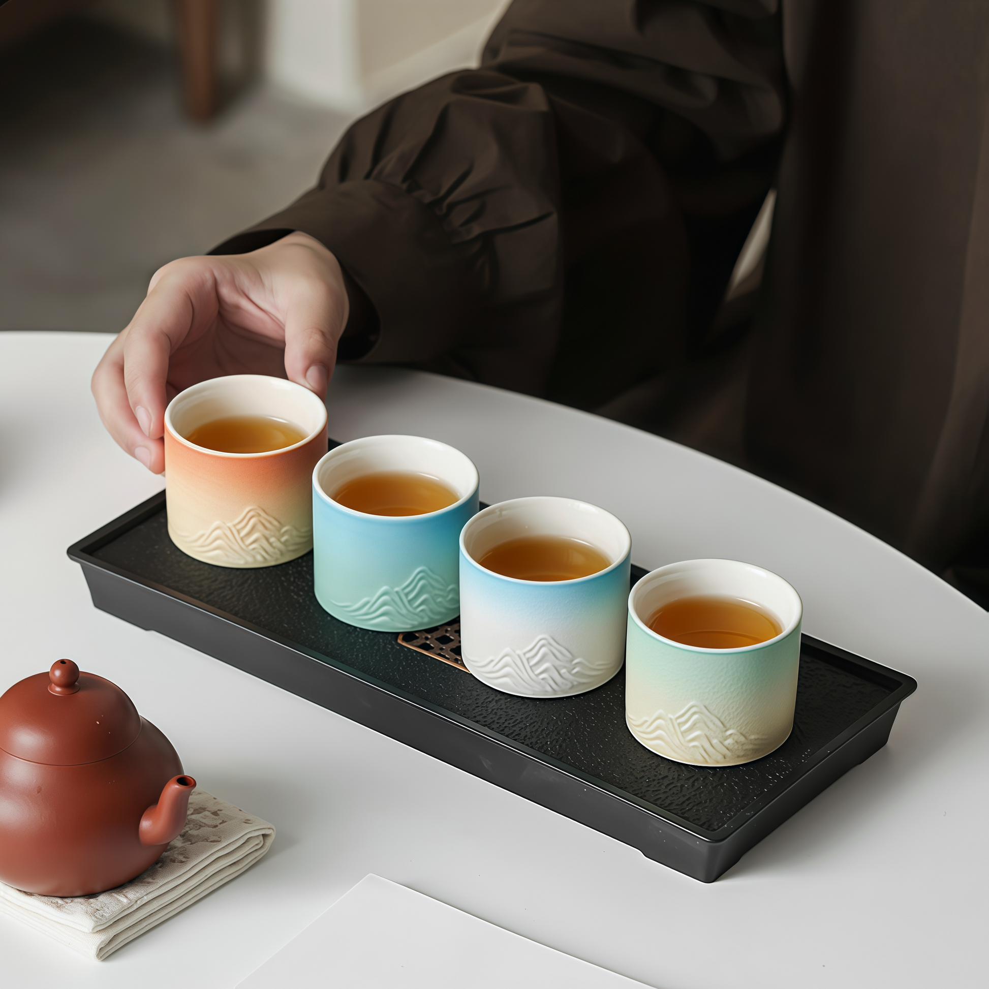 Four Seasons Jiangshan Tea Cup Set｜A Journey Through Nature and Time
