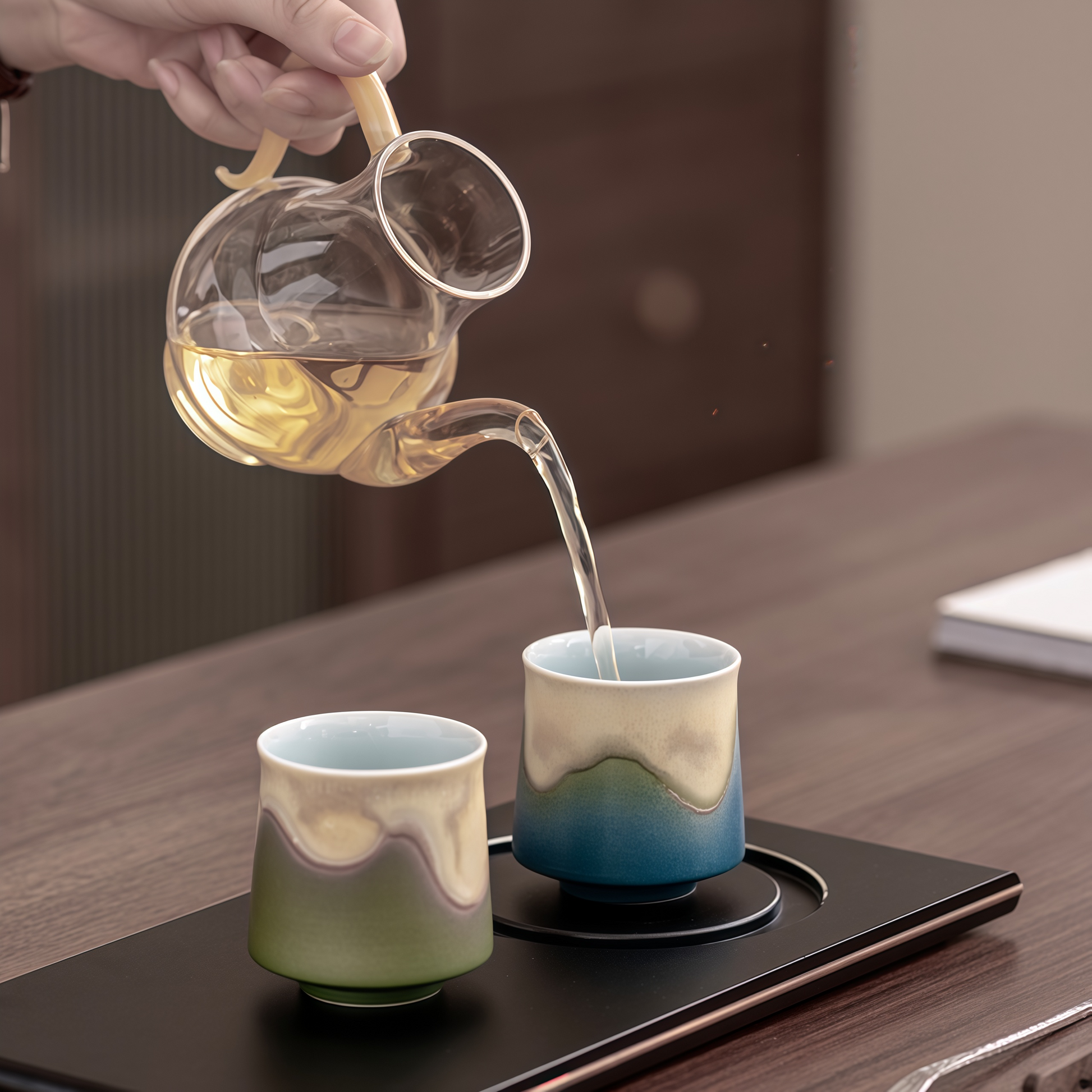 Jianshan Artisan Tasting Cup Set | Handcrafted Elegance Inspired by the Mountains