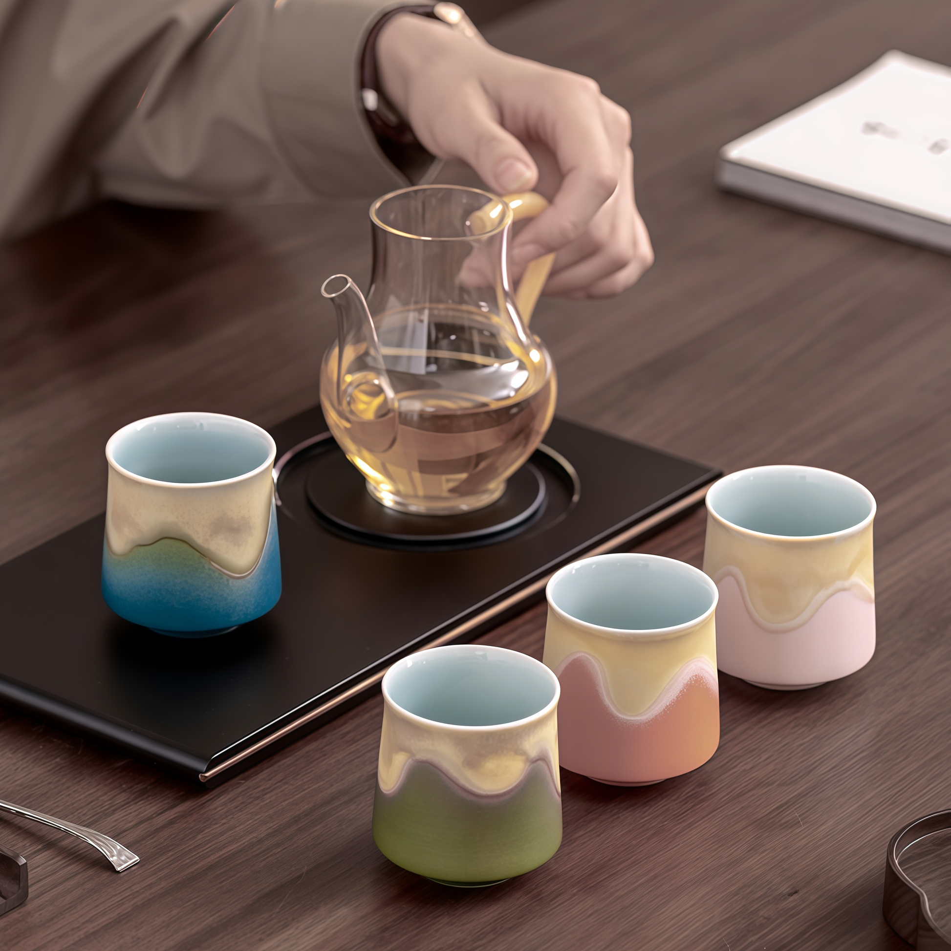 Jianshan Artisan Tasting Cup Set | Handcrafted Elegance Inspired by the Mountains