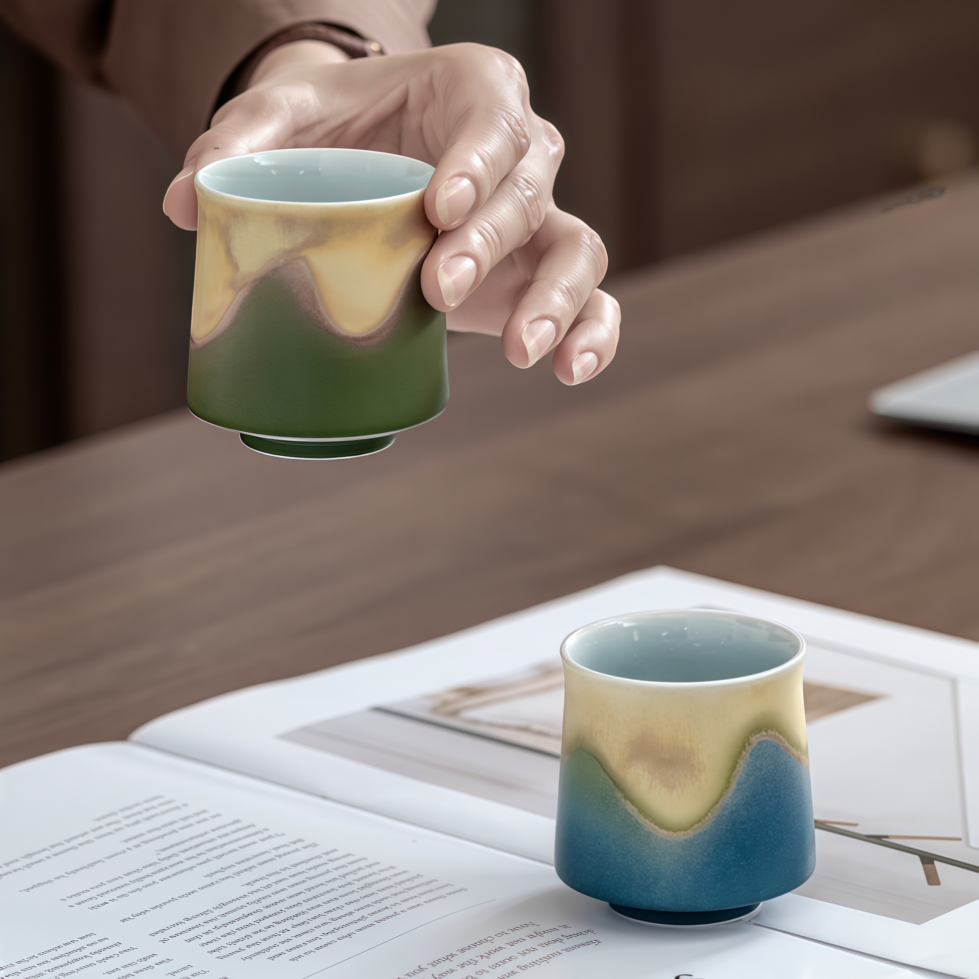 Jianshan Artisan Tasting Cup Set | Handcrafted Elegance Inspired by the Mountains