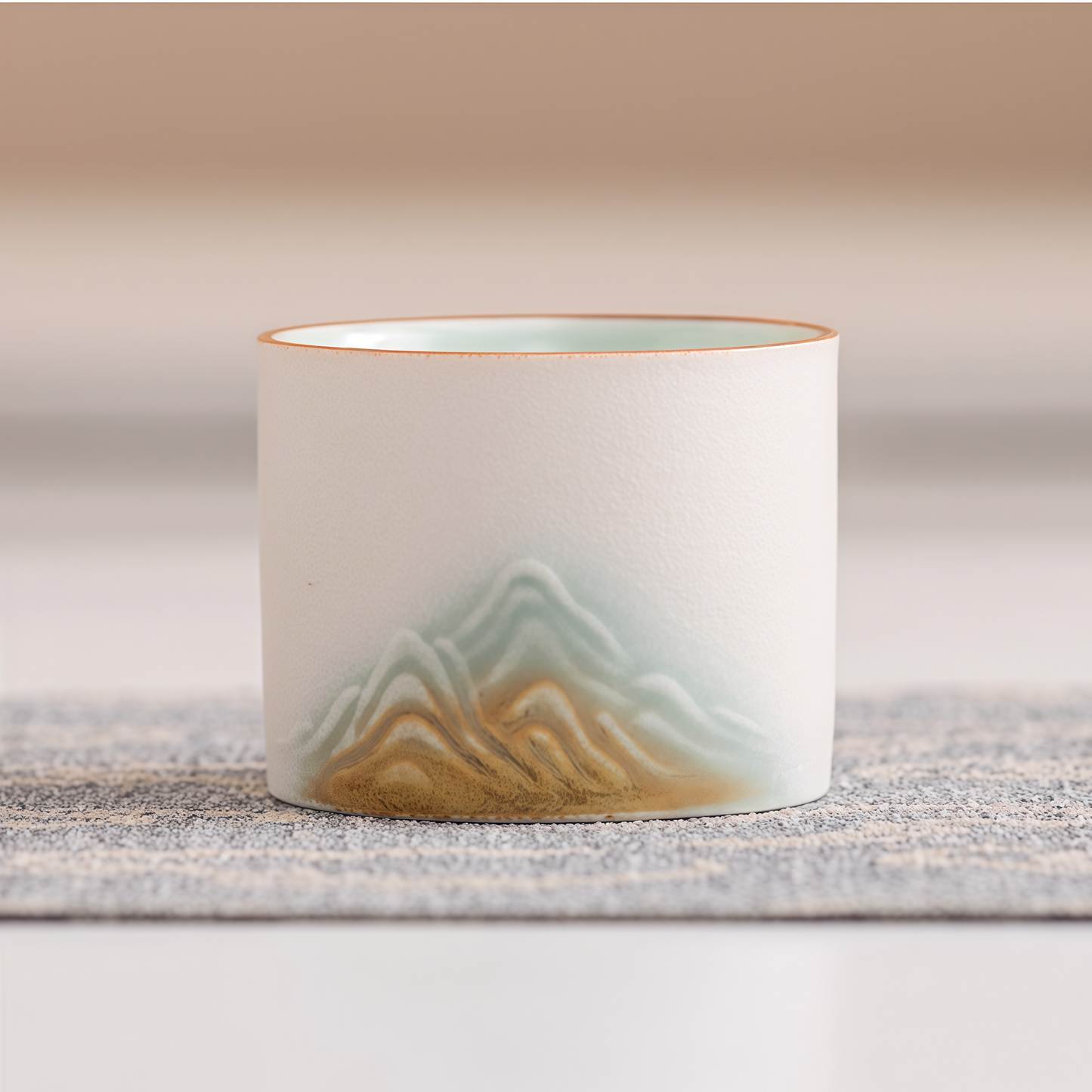 Jin Xiu Jiangshan Teacup Set｜Painted Peaks, Peaceful Hands