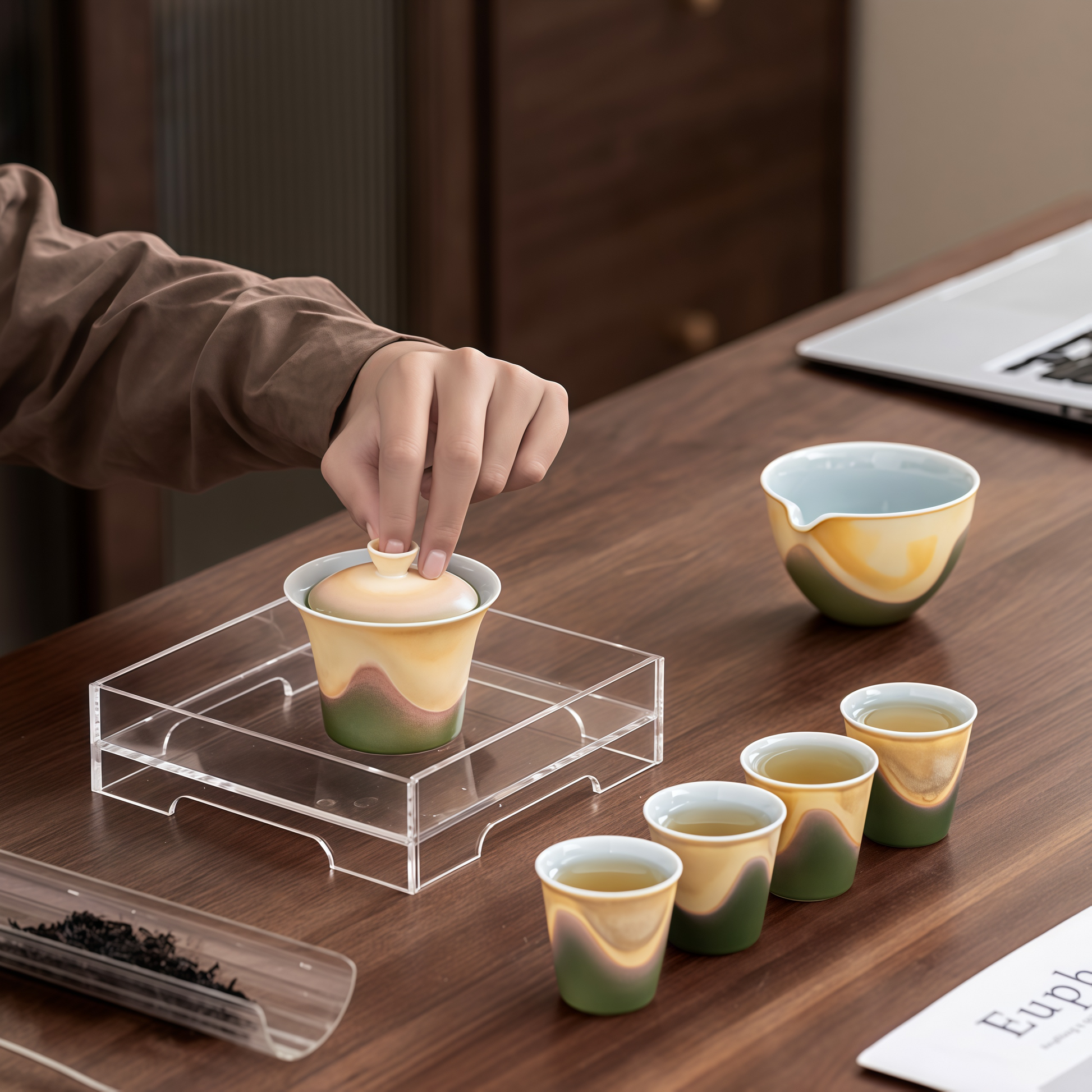 Jianshan Gaiwan Teaware Gift Set | Where Silence Meets the Mountain