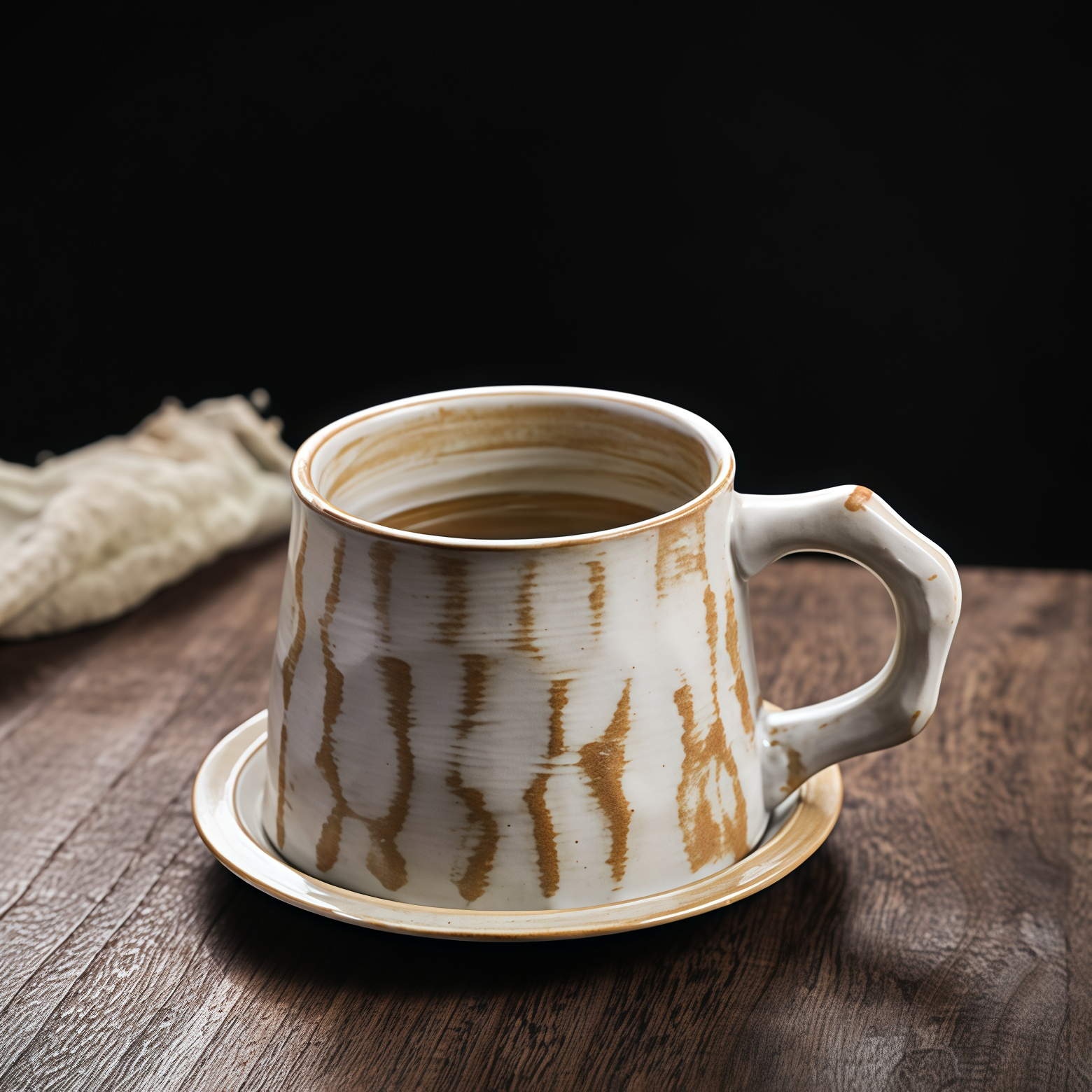 Golden Stripe Coffee Cup Set – 300ml