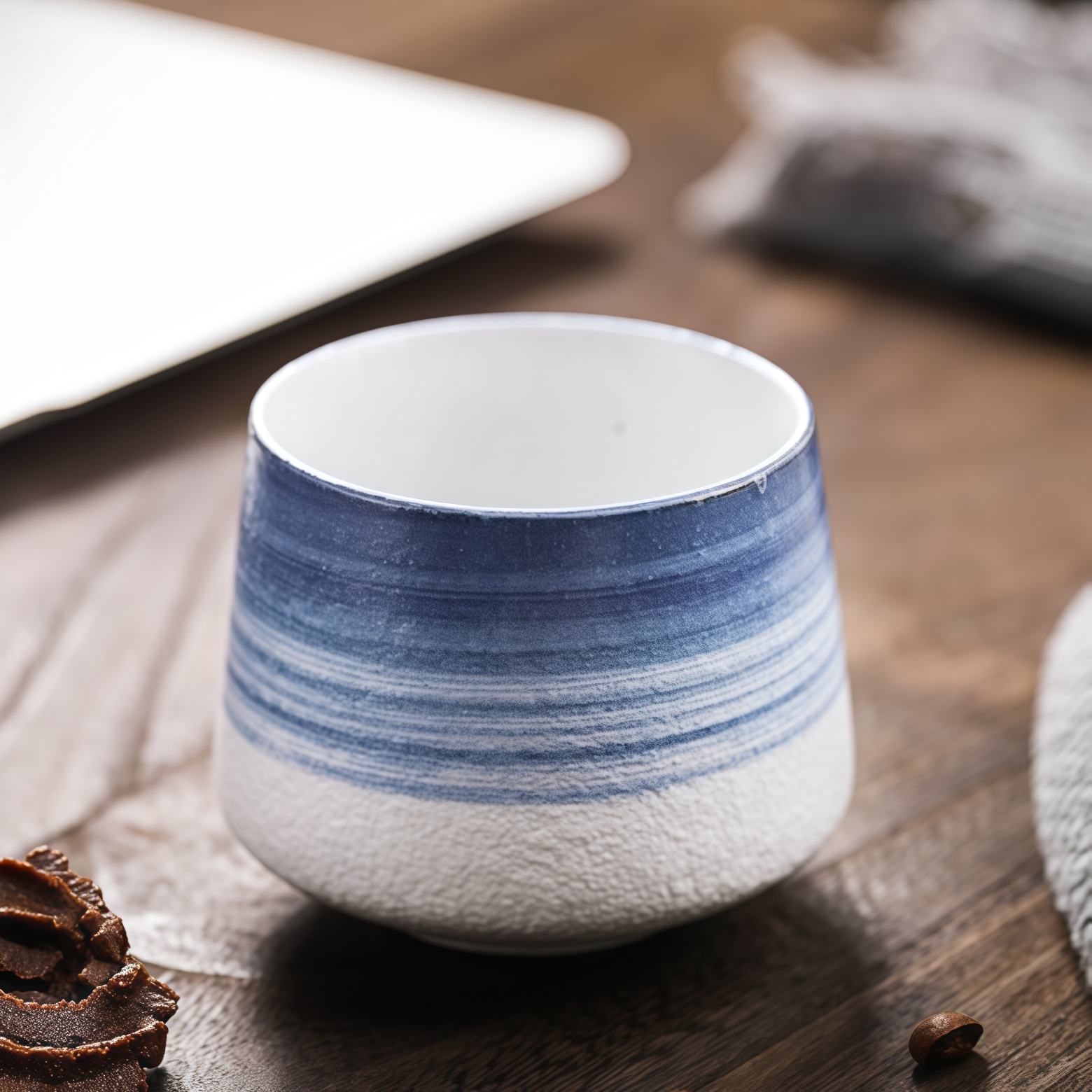 Blue Wind Ripple Gradient Teacup - 140ml