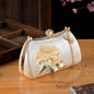 Elegant Peony & Butterfly Embroidered Silk Clutch | Handcrafted Chinese-Style Evening Bag