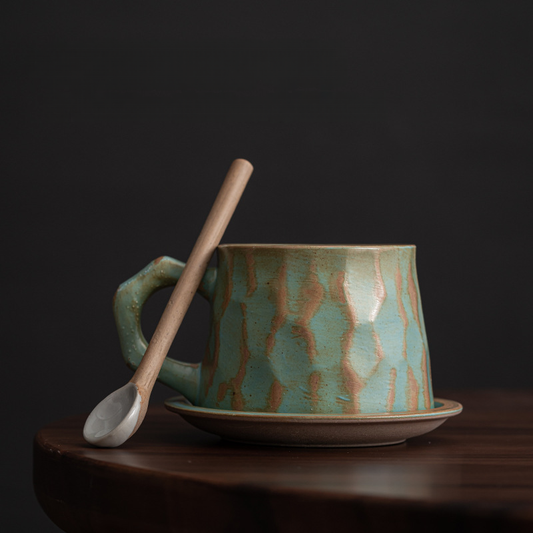 Green Essence Ceramic Mug Set