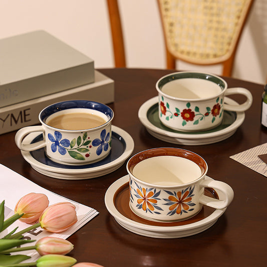 Vintage Blossom Cup & Saucer Set – 270ml
